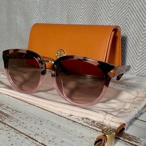 Tory Burch Pink and Brown Sunglasses